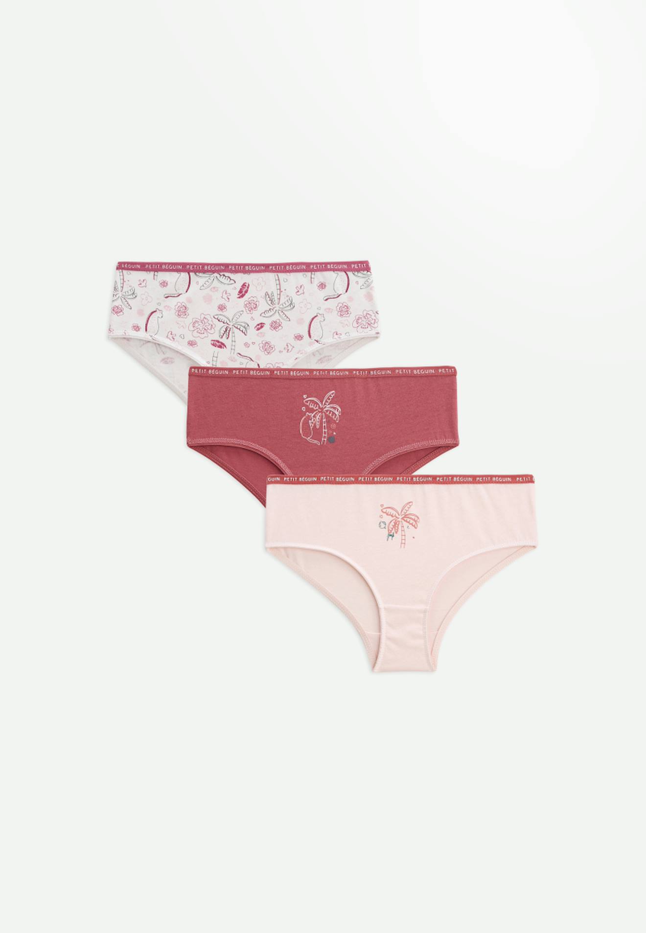 Lot De 3 Culottes Fille Flower Jungle Rose 7 €