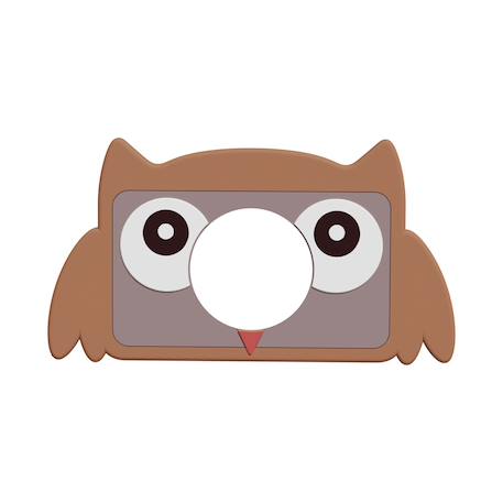 The-Zoo-Family - Housse En Silicone Hibou Brun Clair