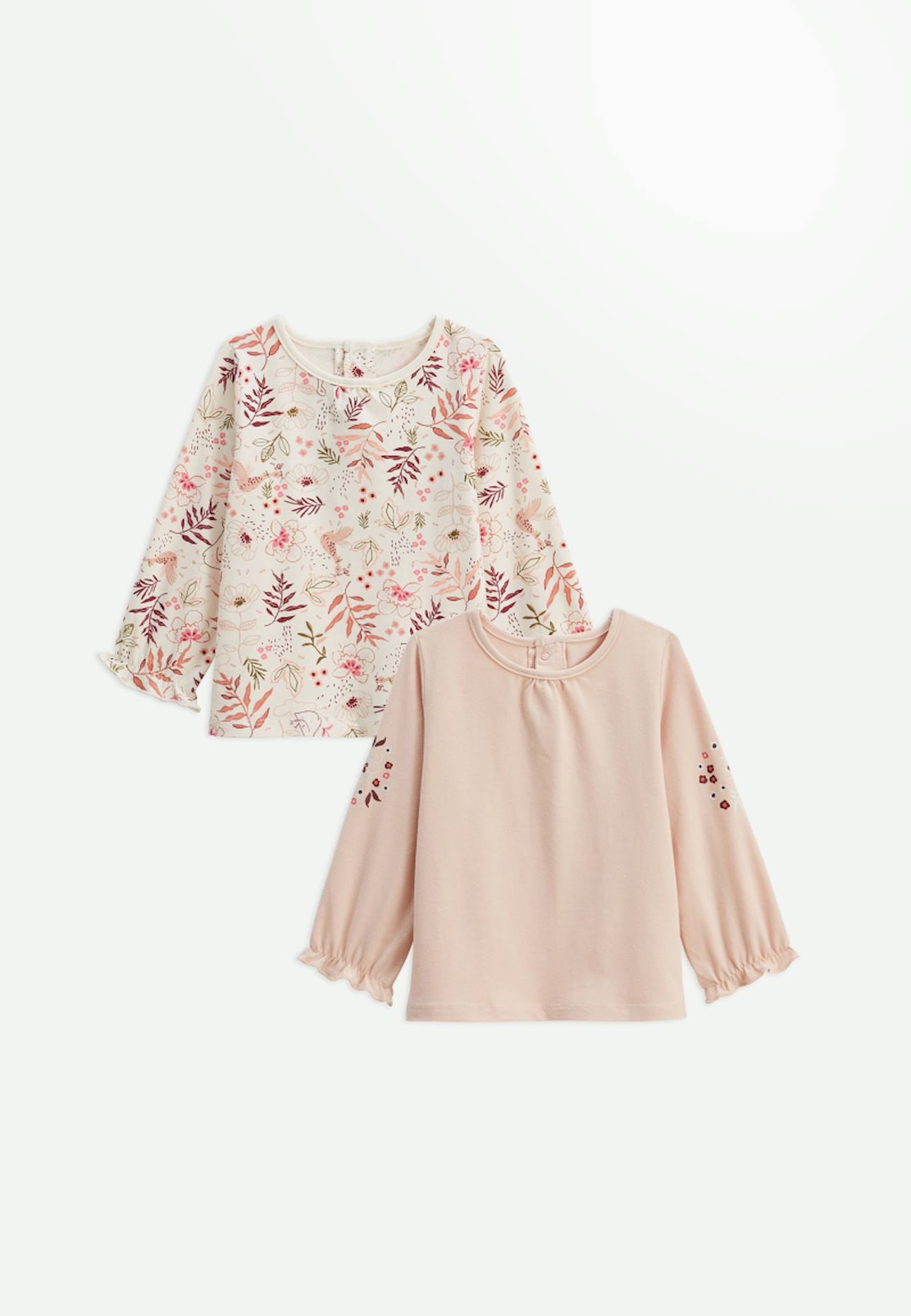 Lot De 2 T-shirts Manches Longues Manouk Rose