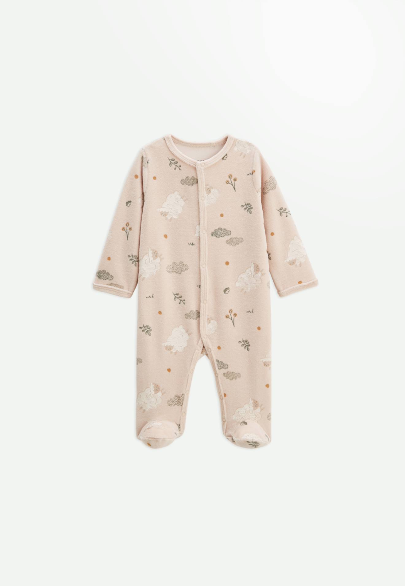 Pyjama Bb En Velours Clins Beige 10 €