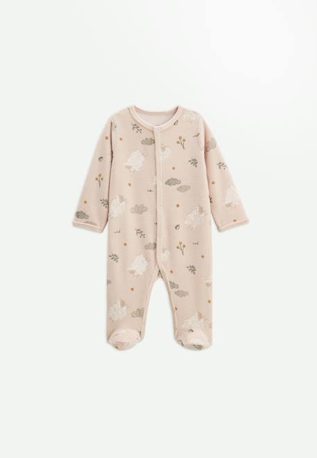Petit Beguin - Pyjama Bébé En Velours Câlins Beige