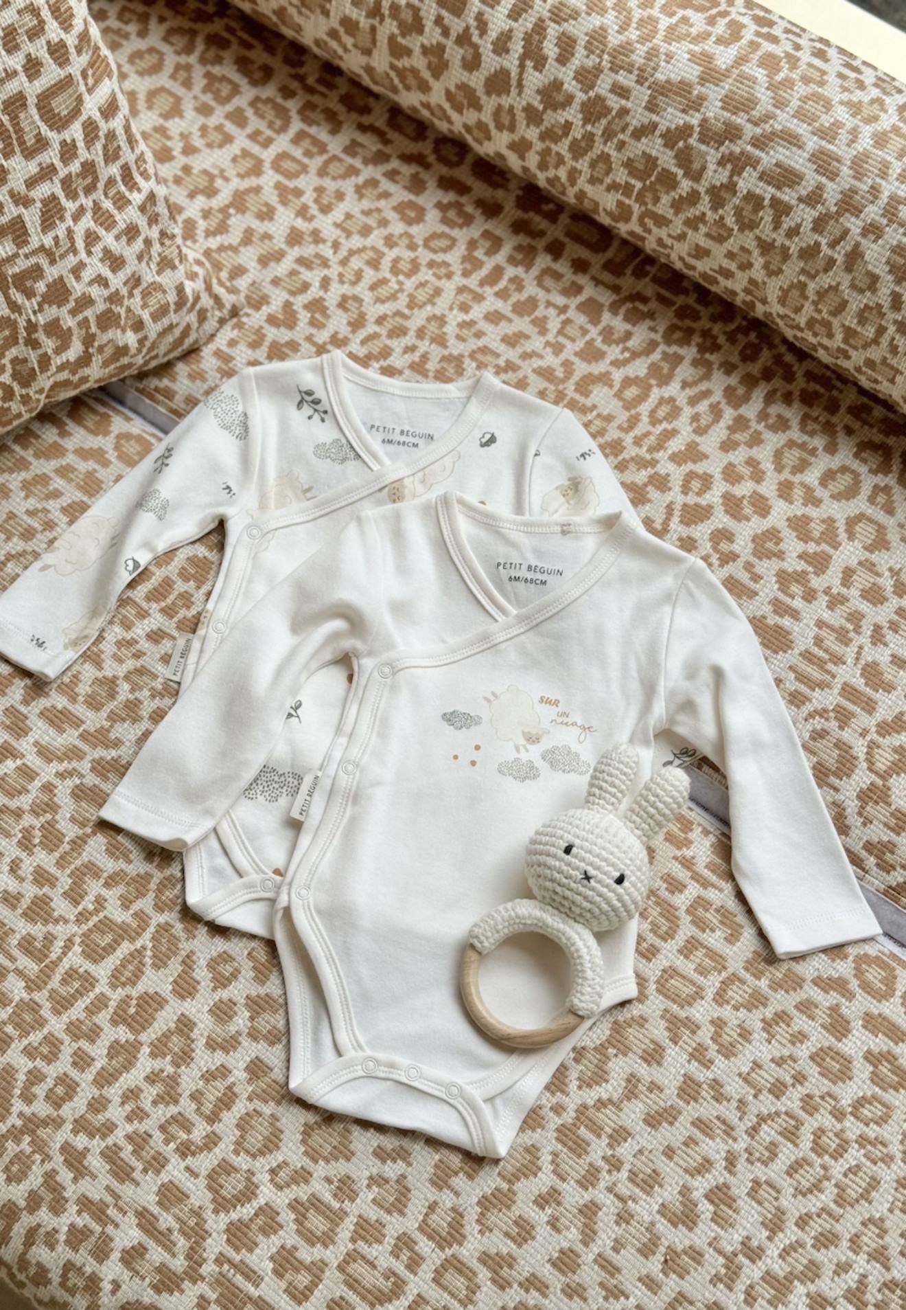 Lot De 2 Bodies Bb Manches Longues Ouverture Croise Clins Ecru 10 €