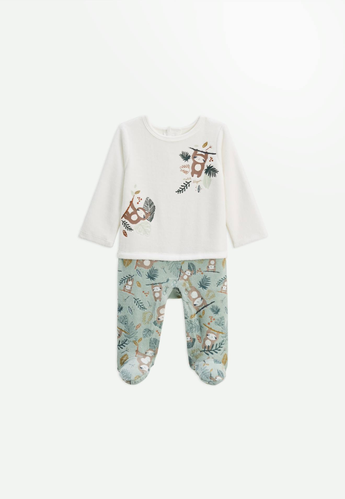 Pyjama Bb En Velours Cache-cache Vert 10 €