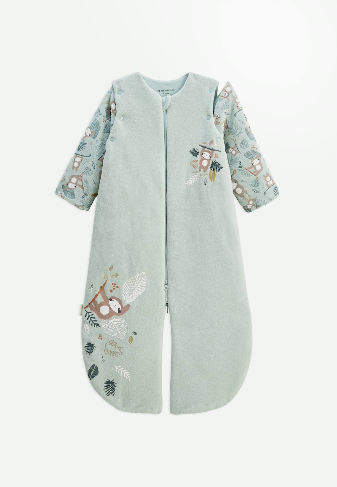 Turbulette D'hiver Bébé En Velours – Manches Amovibles Et Jambes Séparables – Compatible Siège Auto Et Poussette - 6