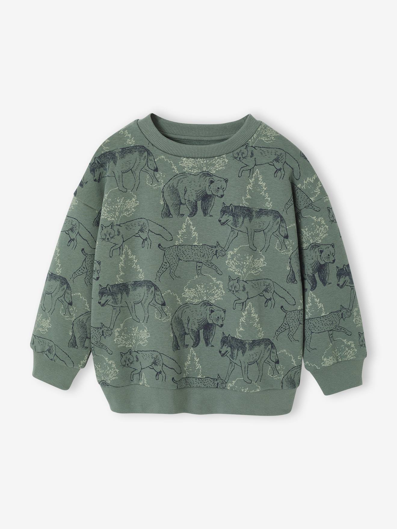 Sweat imprim garon vert sauge 13 €