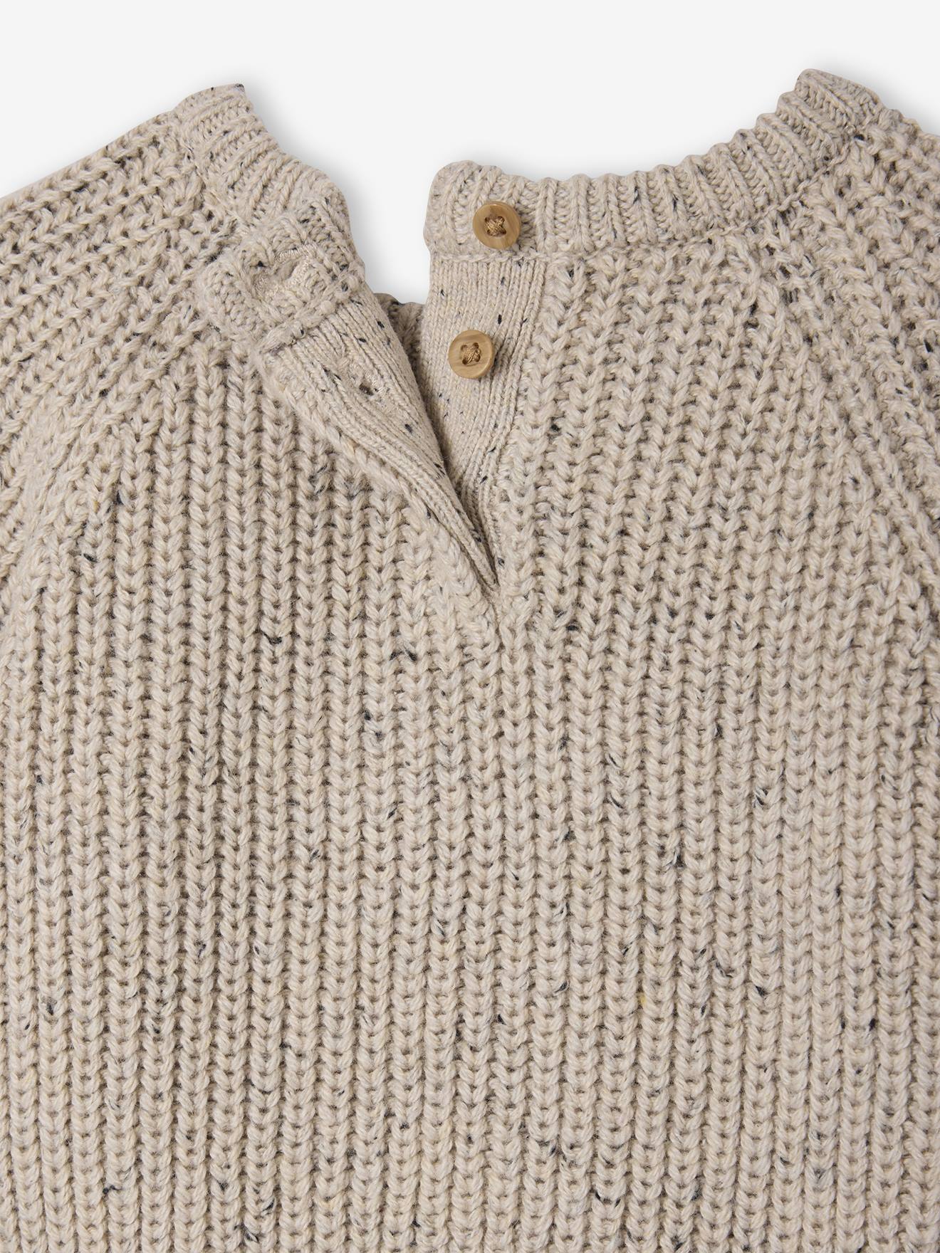 Pull Bébé En Tricot Ajouré Fantaisie VERTBAUDET - Ouverture Boutonnée Dos, Manches Longues, Col Rond - 11