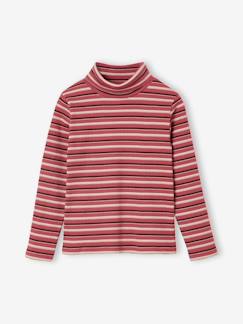 -T-shirt col roulé en côtes fille