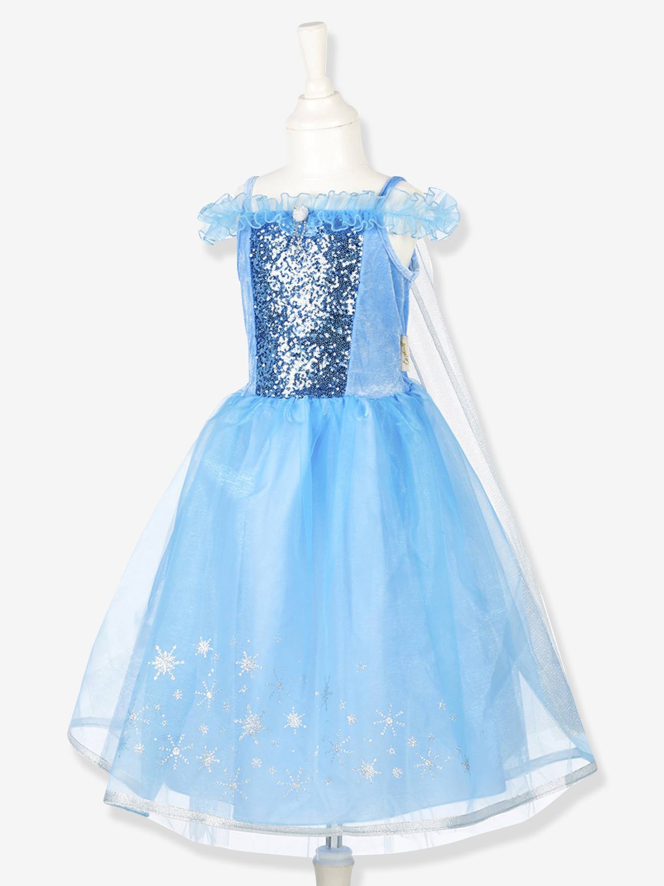 Robe princesse des neiges bleu