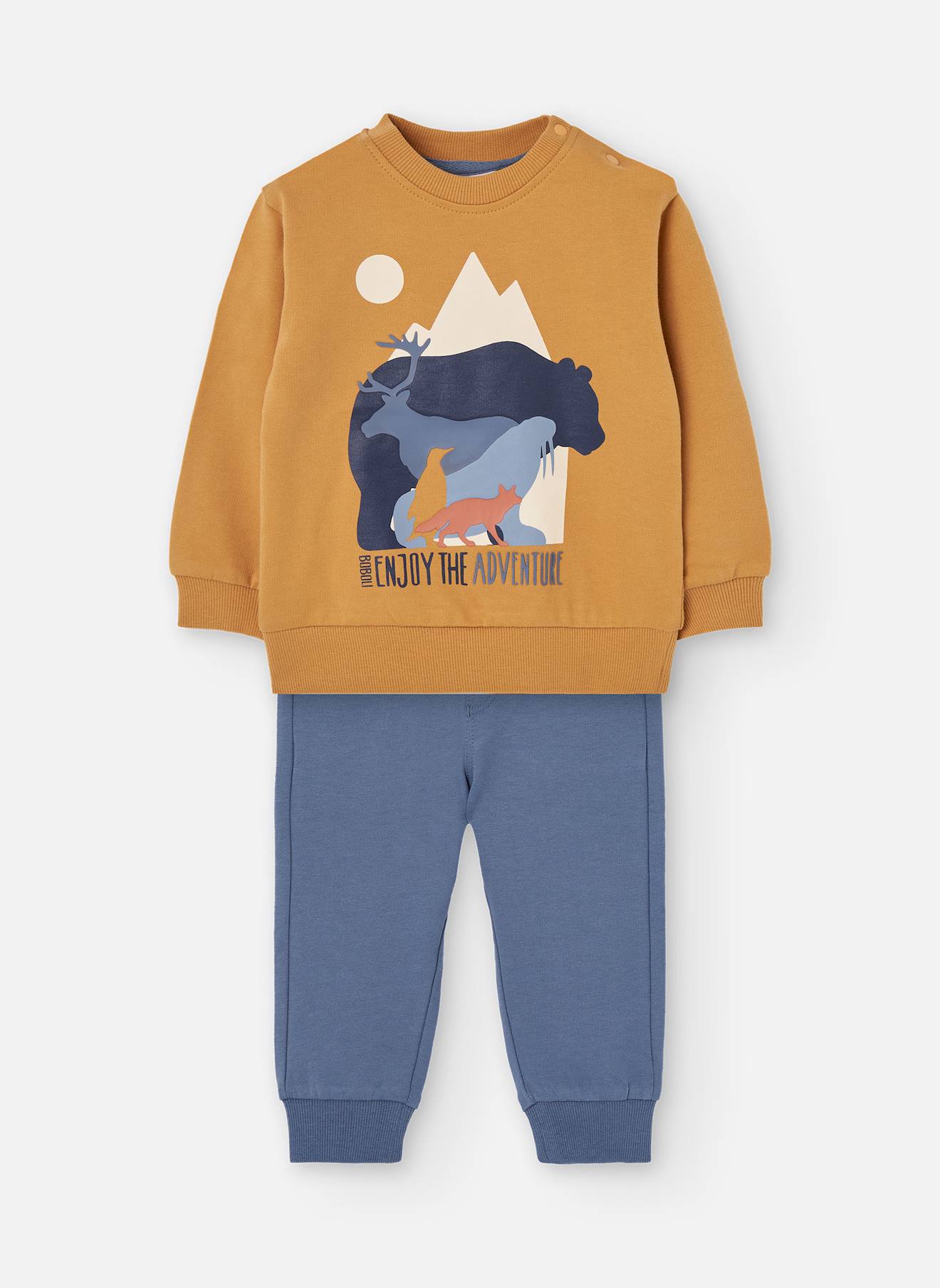 Tenue Garçon En Maille Animaux Jaune