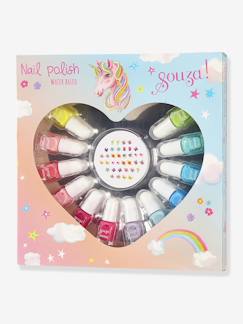 Jouet-Jeux d'imitation-Déguisements-Grand coffret de vernis + autocollants