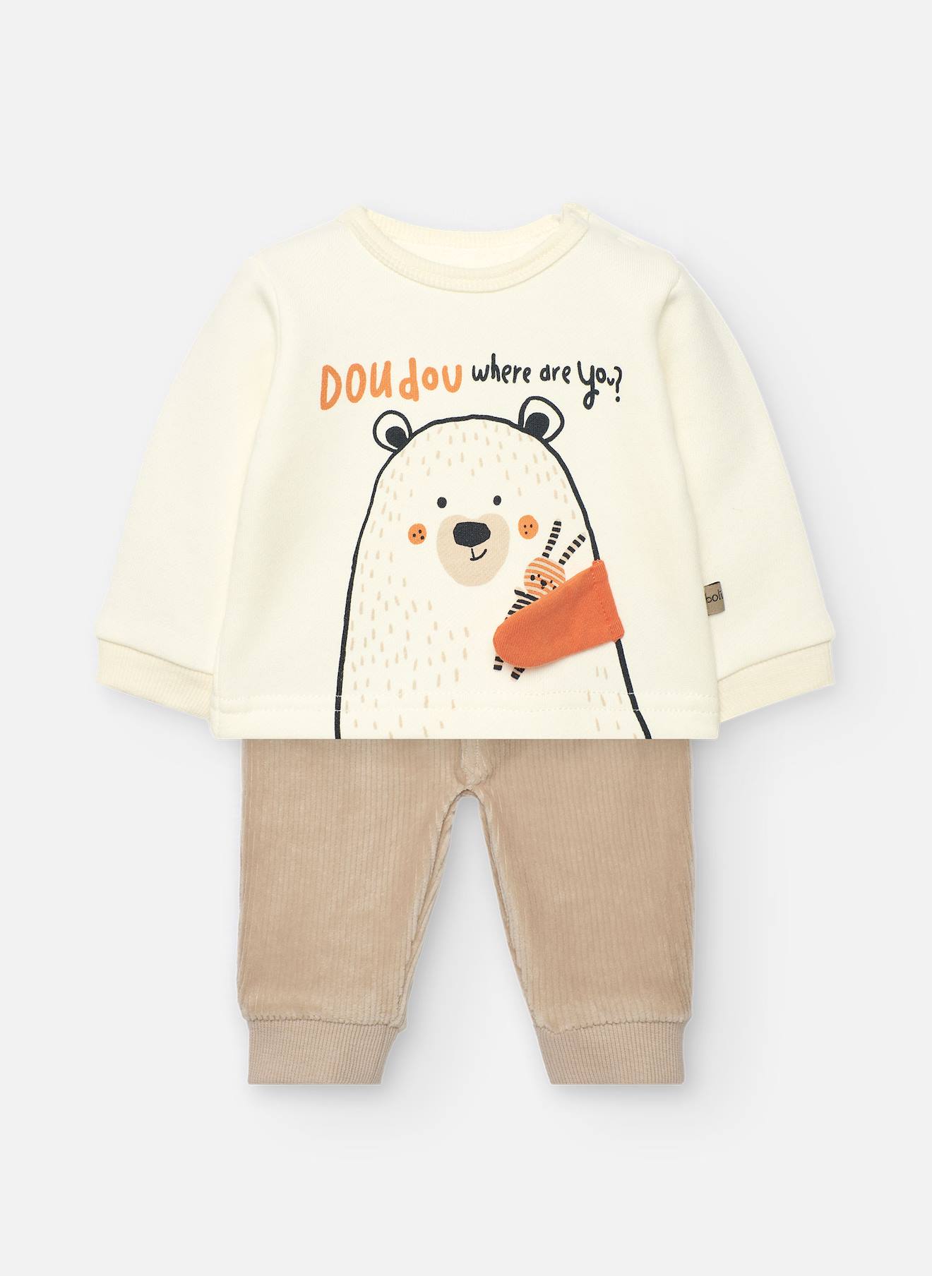 Ensemble Bébé En Tricot Ours Blanc