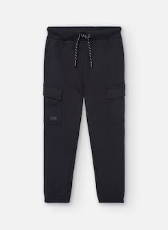 Pantalon Jogging Garçon Vertbaudet - Molleton Marine Chiné