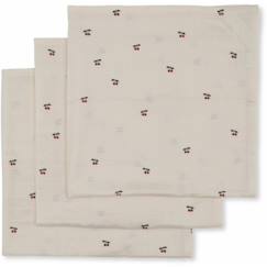 Puériculture-Lot de 3 langes en mousseline lemon (65 x 65 cm)