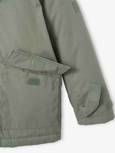 Parka garçon 3 en 1 blouson amovible kaki+lichen+Marine grisé+noix de pécan 27 - vertbaudet enfant 