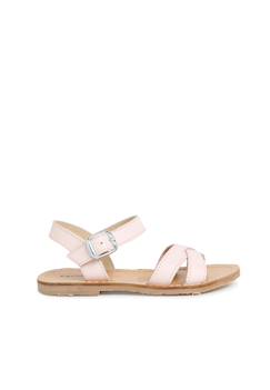 Chaussures-Sandale fille croisée cuir lisse