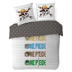 Linge de maison et décoration-Linge de lit enfant-Housse de couette-Housse de couette one piece logo marinière coton