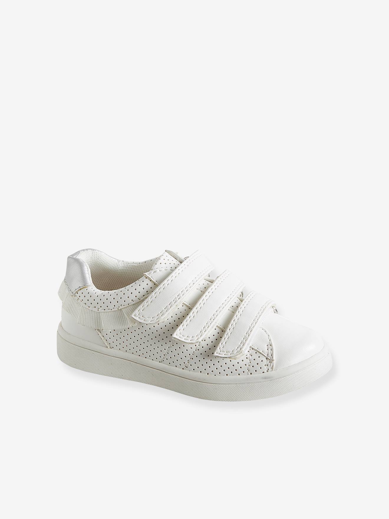Tennis scratchées fille blanc