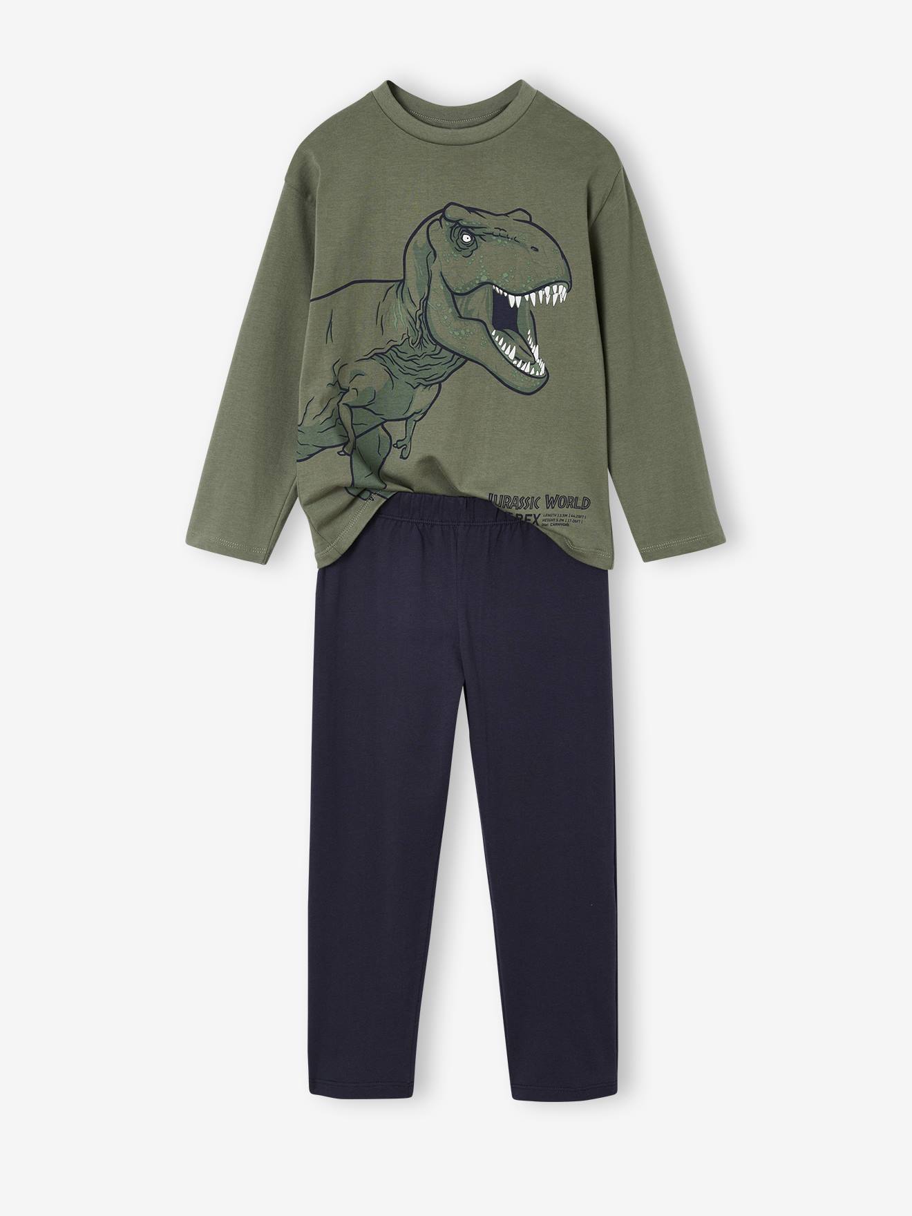Pyjama bicolore Jurassic World garçon lichen/noir