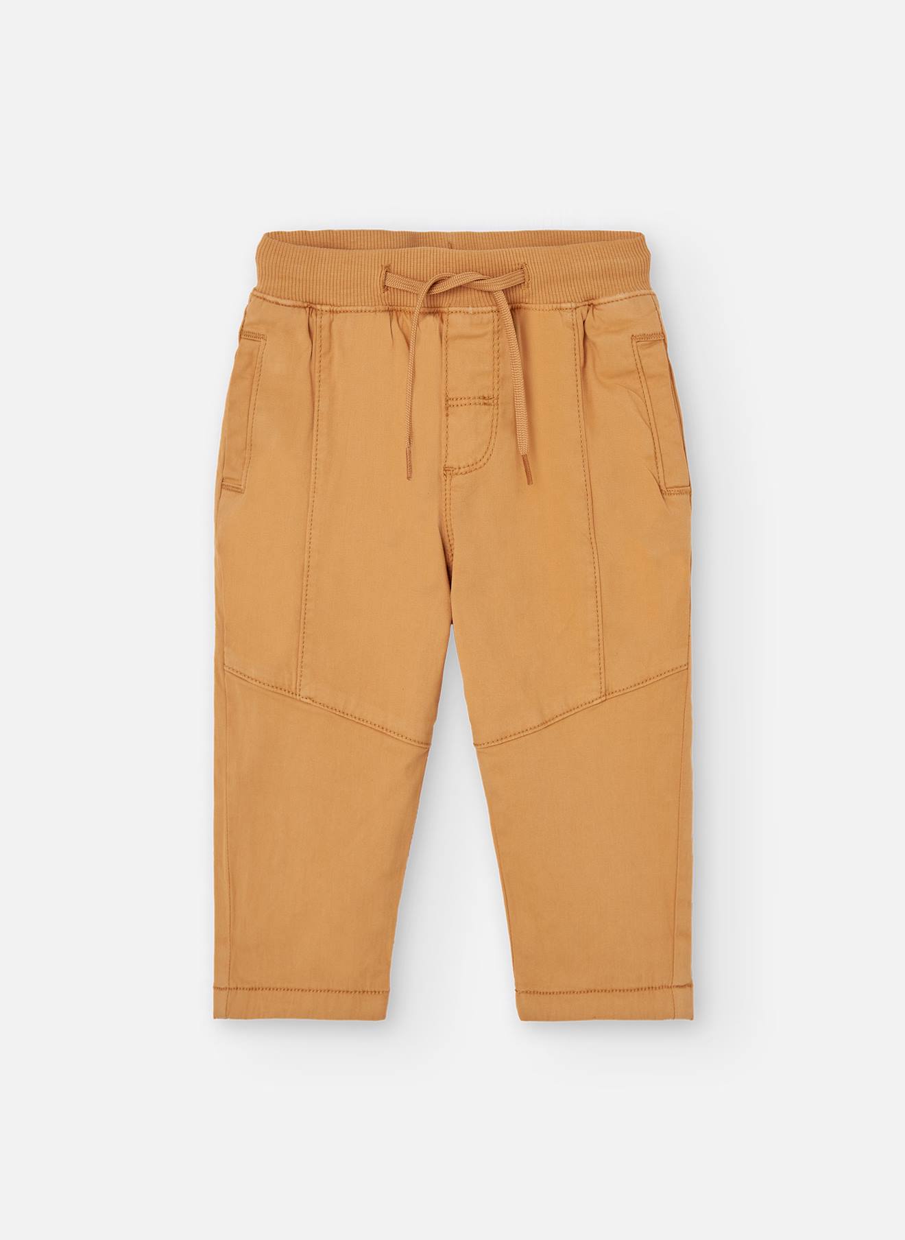 Pantalon Garçon En Maille Élastique Jaune