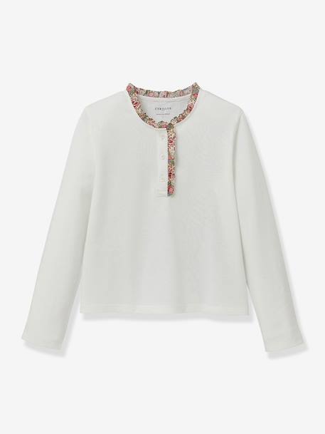 Fille-T-shirt, sous-pull-T-shirt-T-shirt tunisien tissu Liberty fille Coton biologique