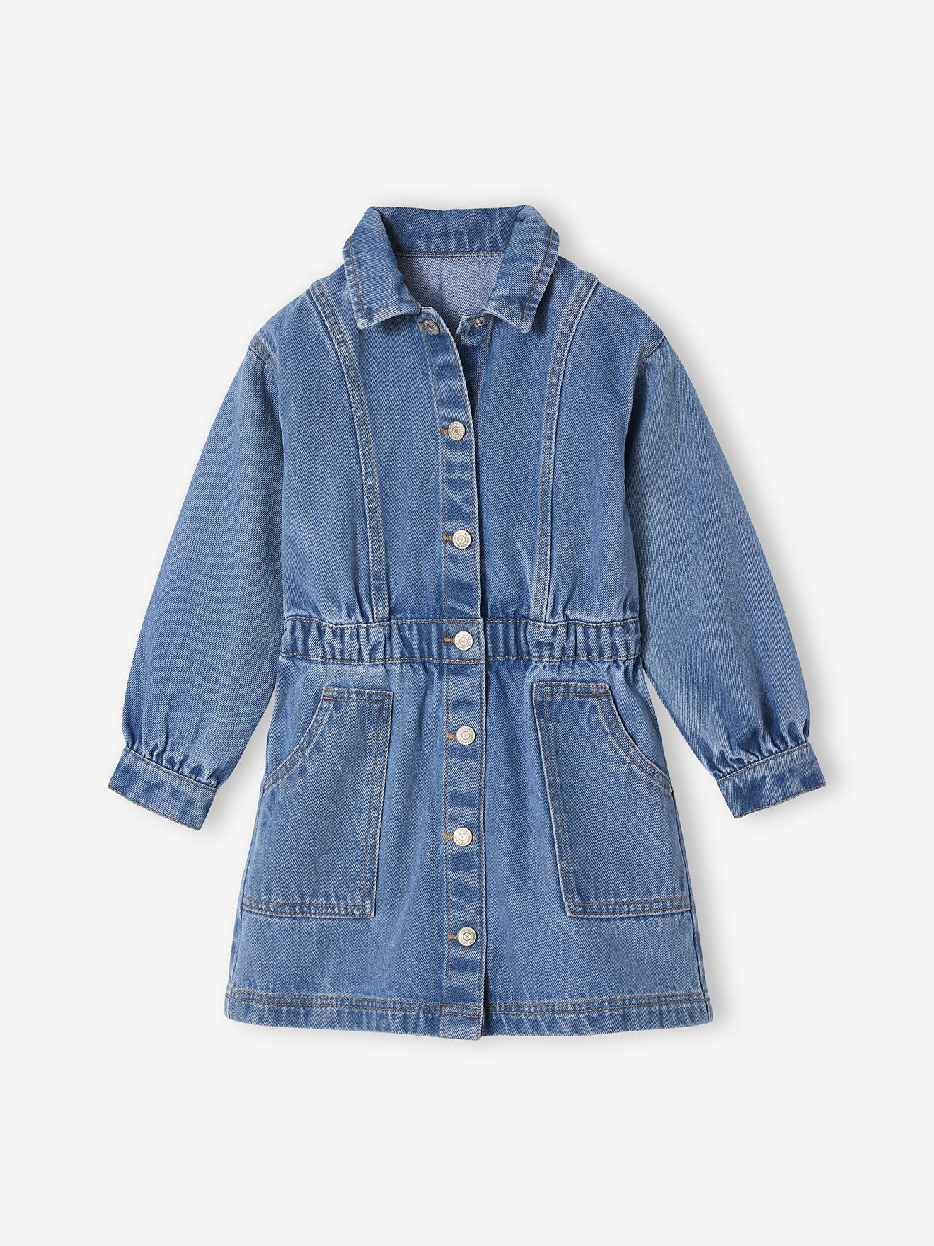 Robe en jean fille bleu moyen
