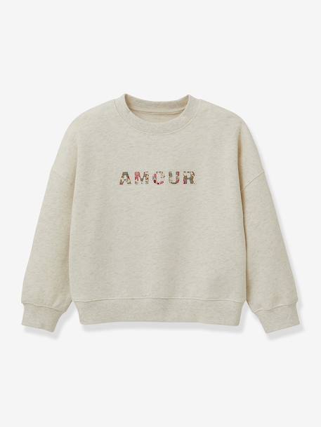 Fille-Sweat fille lettres en tissu Liberty coton biologique