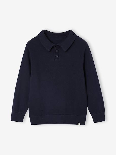 Garçon-Pull, gilet, sweat-Pull-Pull Col Polo Couleur Uni