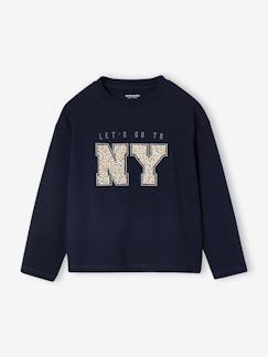 -T-shirt animation lettres manches longues fille