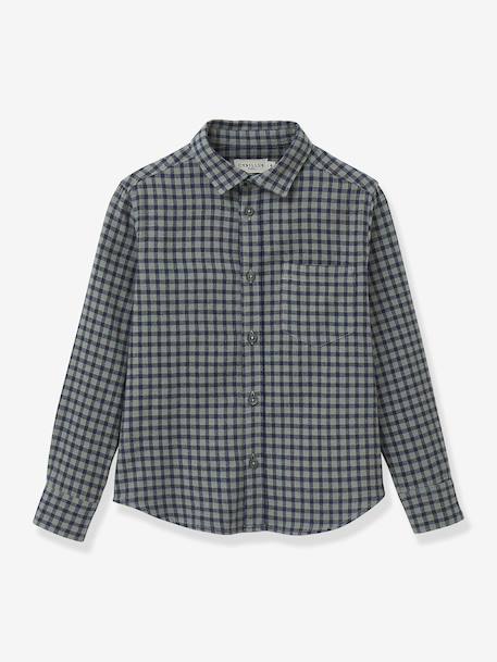 Chemise flanellisée à carreaux garçon  - vertbaudet enfant
