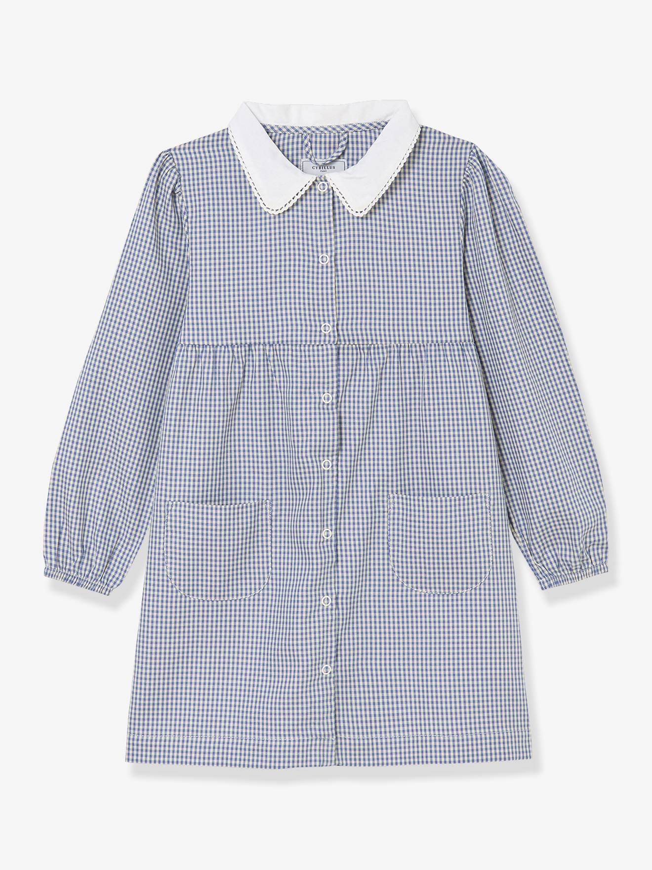 Tablier Fille Vichy Carreaux Bleu 15€