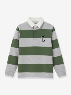 Polo-rugby rayé garçon coton biologique  - vertbaudet enfant