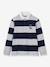 Polo-rugby rayé garçon coton biologique gris+vert 1 - vertbaudet enfant 