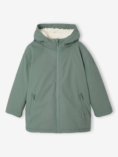 Ciré à capuche garçon doublé sherpa   - vertbaudet enfant