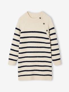 -Robe marinière en tricot fille
