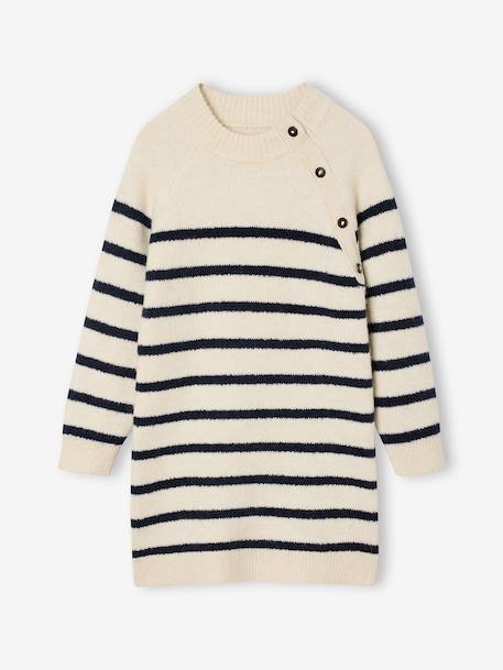 Fille-Robe-Robe marinière en tricot fille