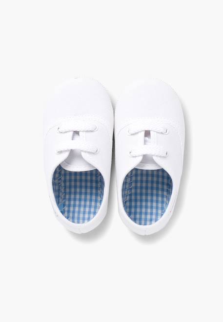 Baskets enfant avec lacets Blanc+Bleu marine 5 - vertbaudet enfant 