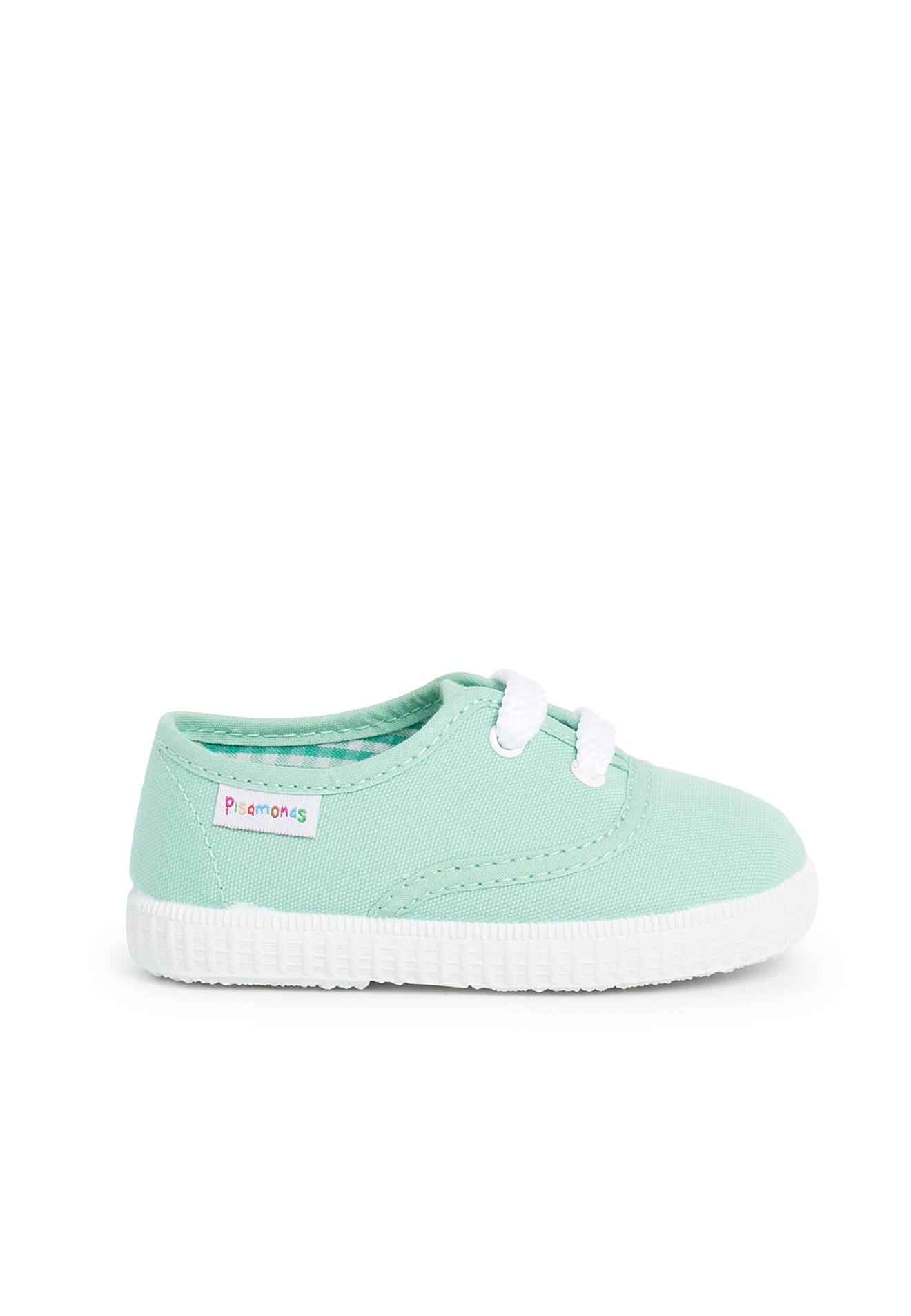 Baskets Enfant Avec Lacets Vert Menthe