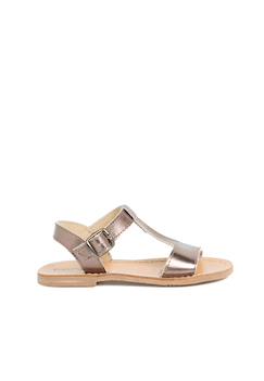 Chaussures-Sandales cuir lisse métallisées