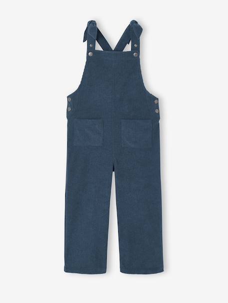 Salopette fille large velours effet molleton  - vertbaudet enfant