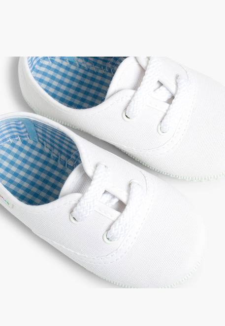 Baskets enfant avec lacets Blanc+Bleu marine 6 - vertbaudet enfant 