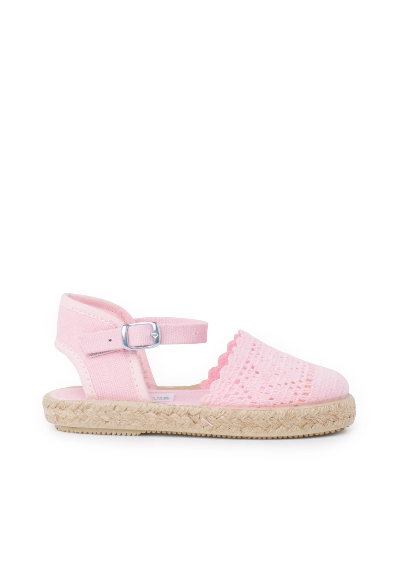 Espadrilles Brodées À Boucle Rose