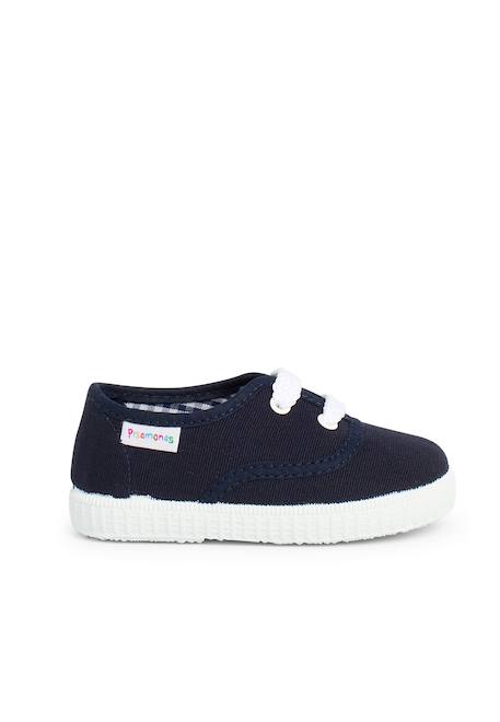 Baskets enfant avec lacets Blanc+Bleu marine 7 - vertbaudet enfant 