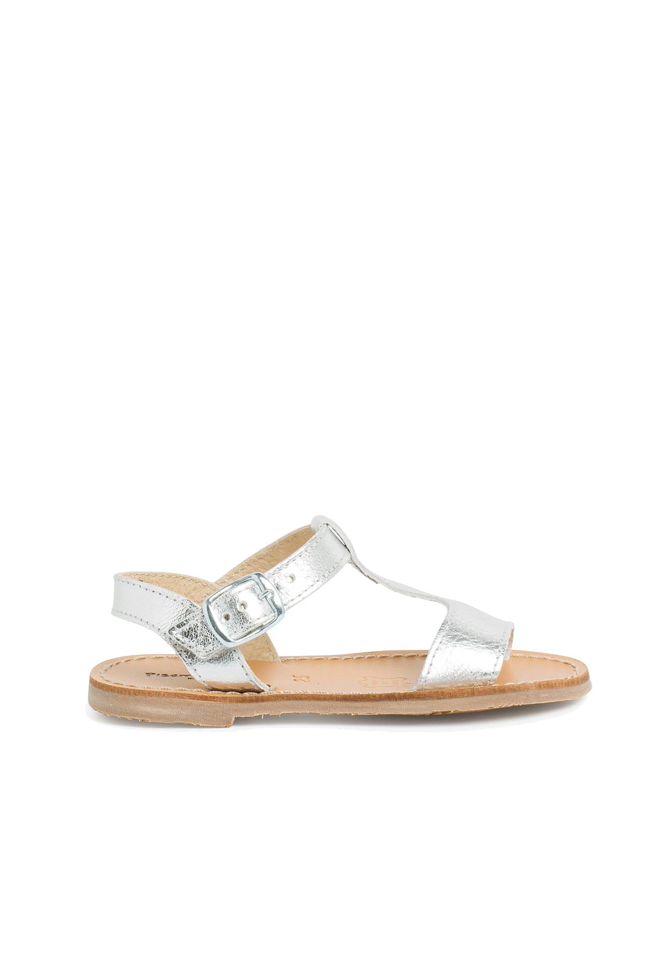 Sandales Cuir Lisse Mtallises Argent 50 €