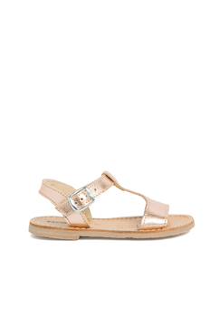Chaussures-Sandales cuir lisse métallisées