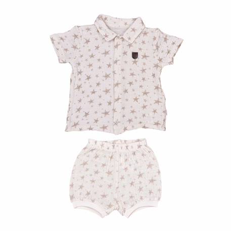 Bébé-Ensemble t-shirt et short bébé en coton biologique sacha