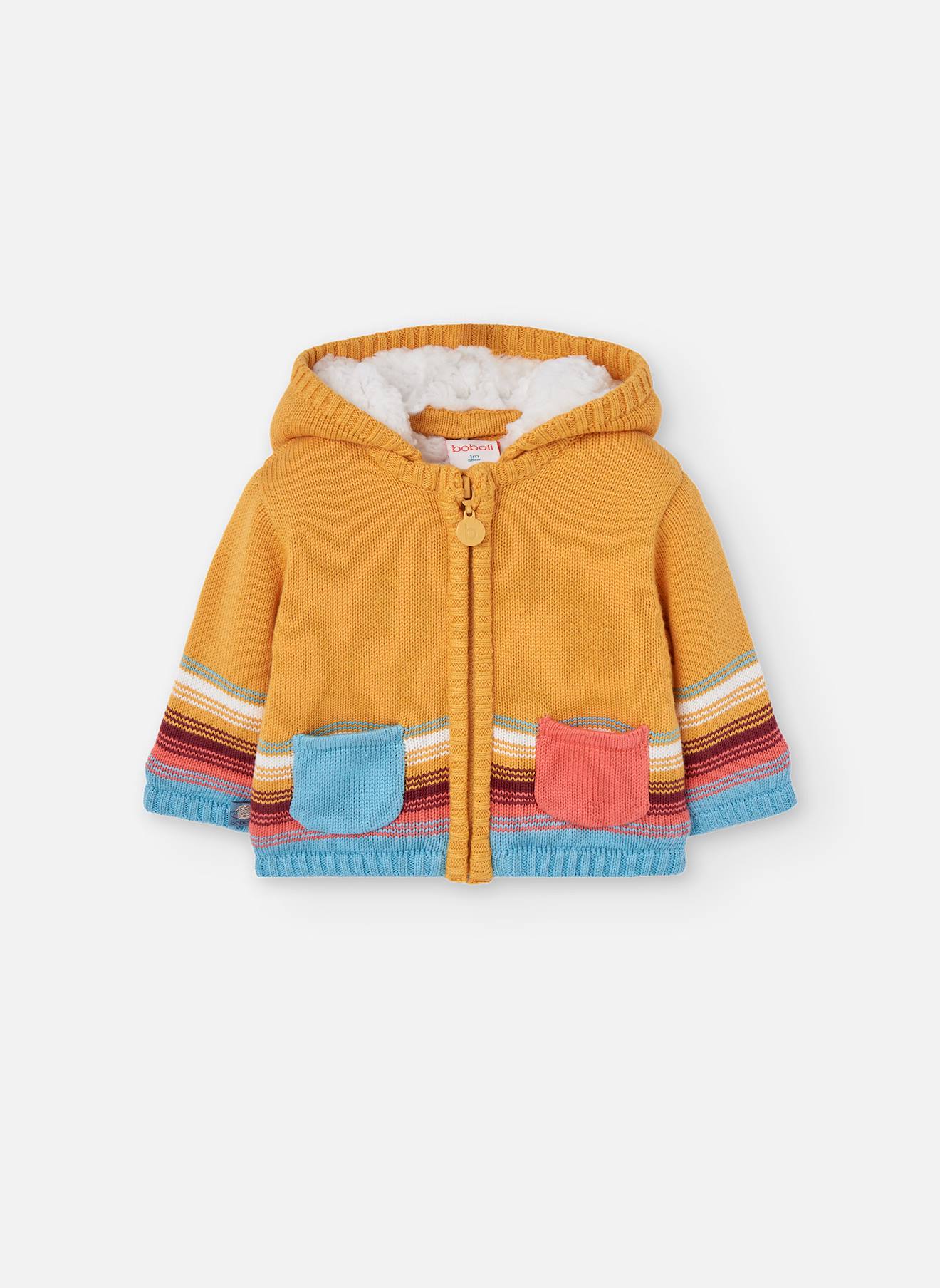 Veste Bébé À Rayures Jaune