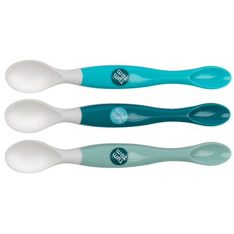 TUMTUM - Lot De 3 Cuillères À Double Embout Ourson Bleu
