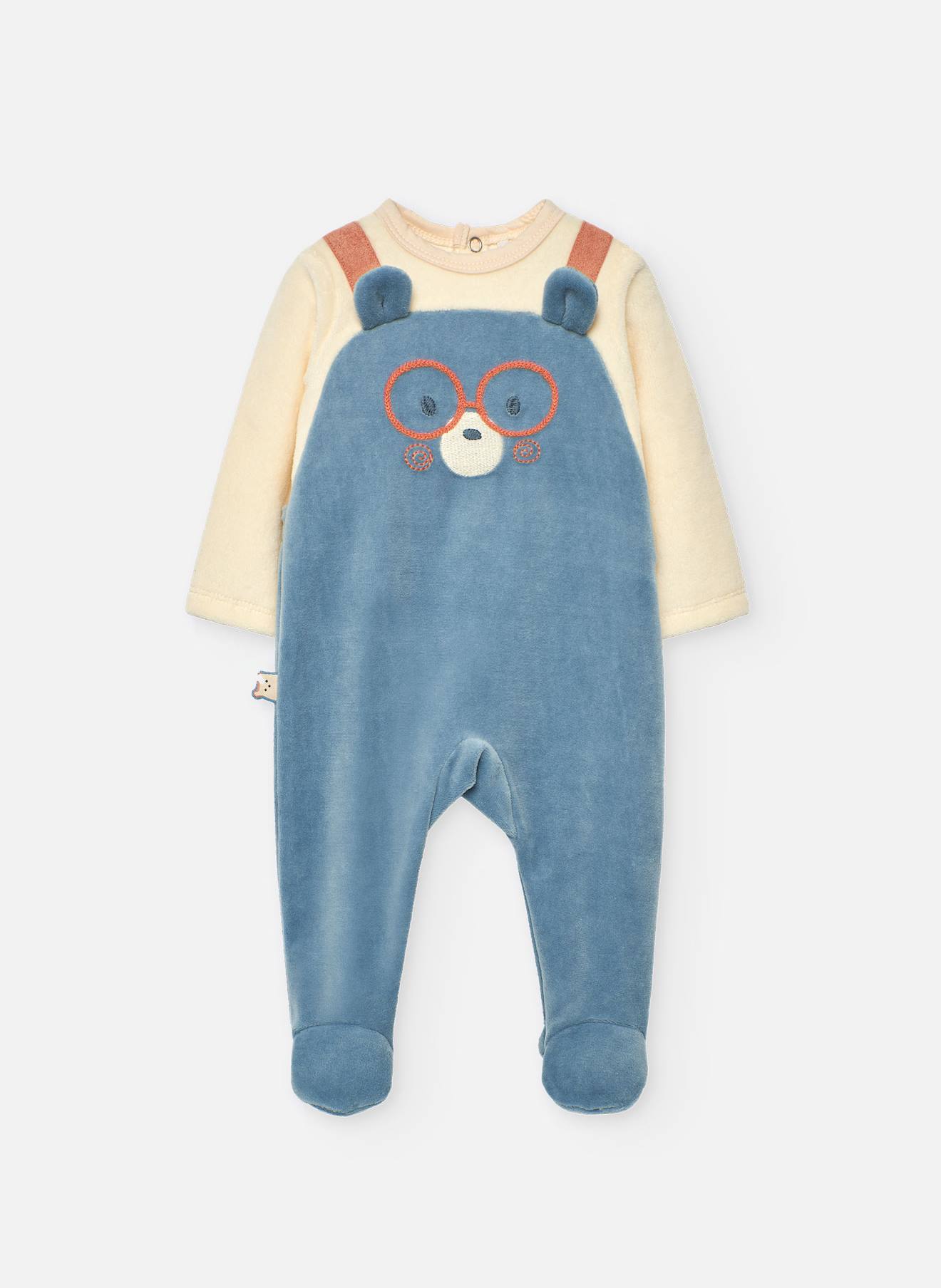 Pyjama En Velours Animal Pour Bébé Bleu