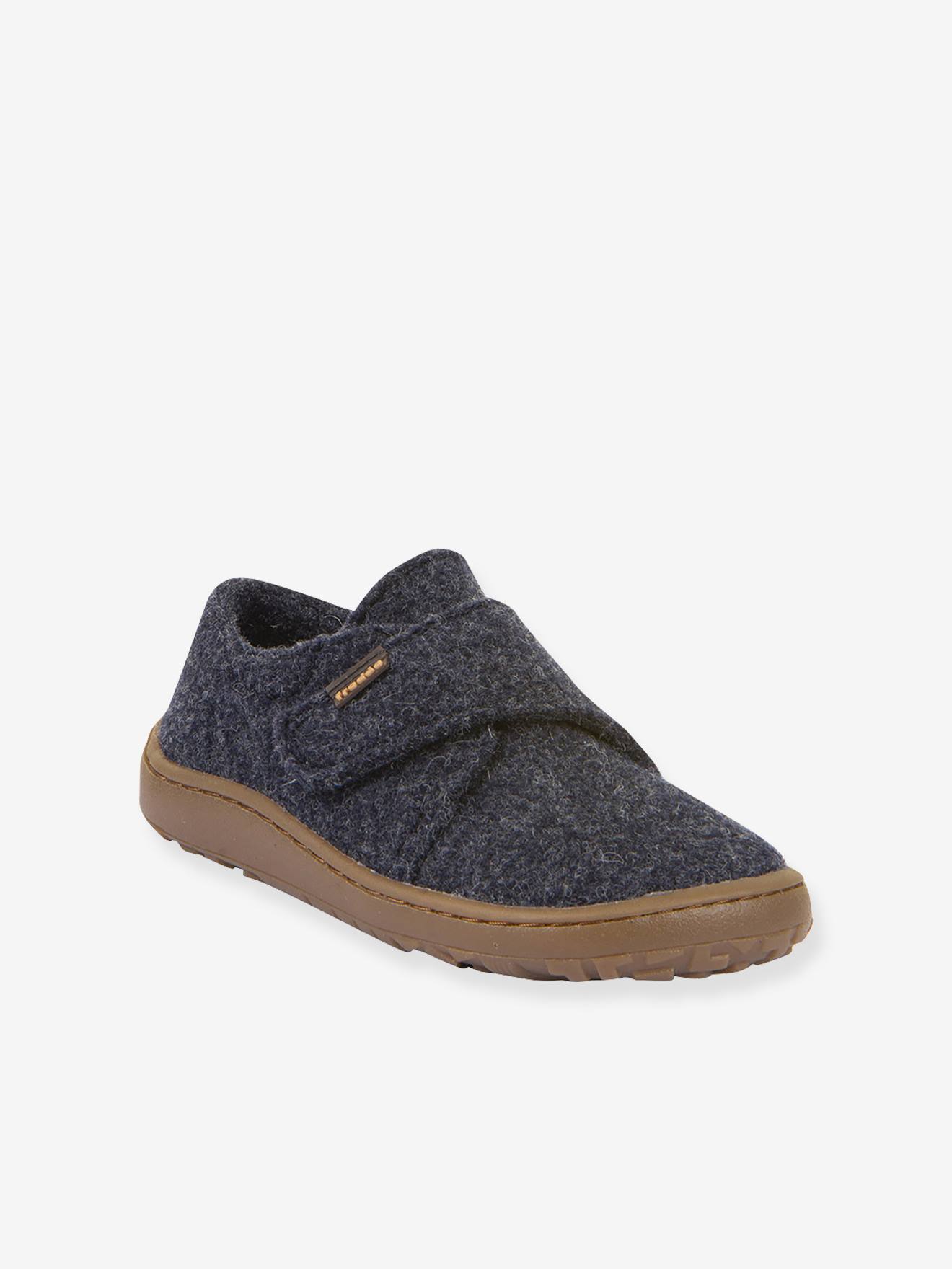 Chaussons barefoot enfants BAREFOOT WOOLY Froddo bleu nuit