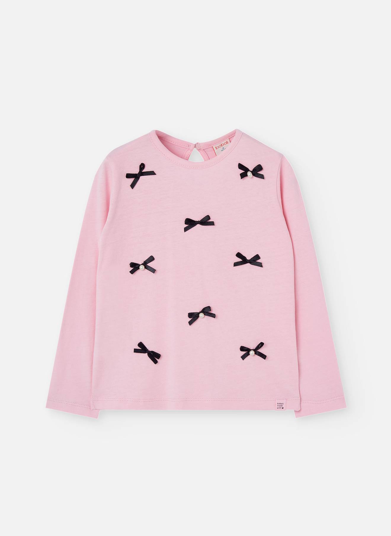 T-shirt Fille Noeuds Rose